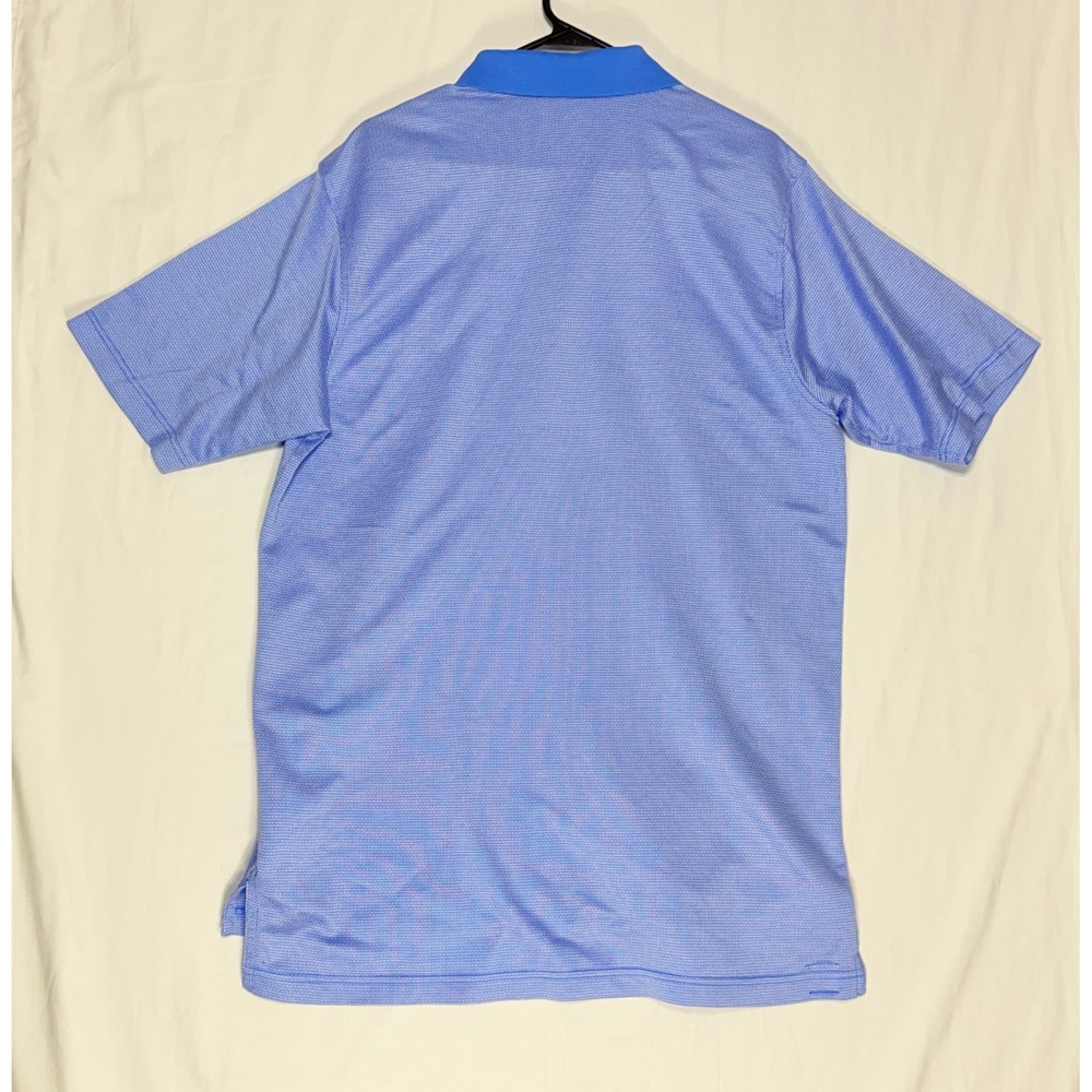 Peter Millar Mens XL Blue Geo Print Performance Polo Shirt Short Sleeve Golf - Picture 3 of 8